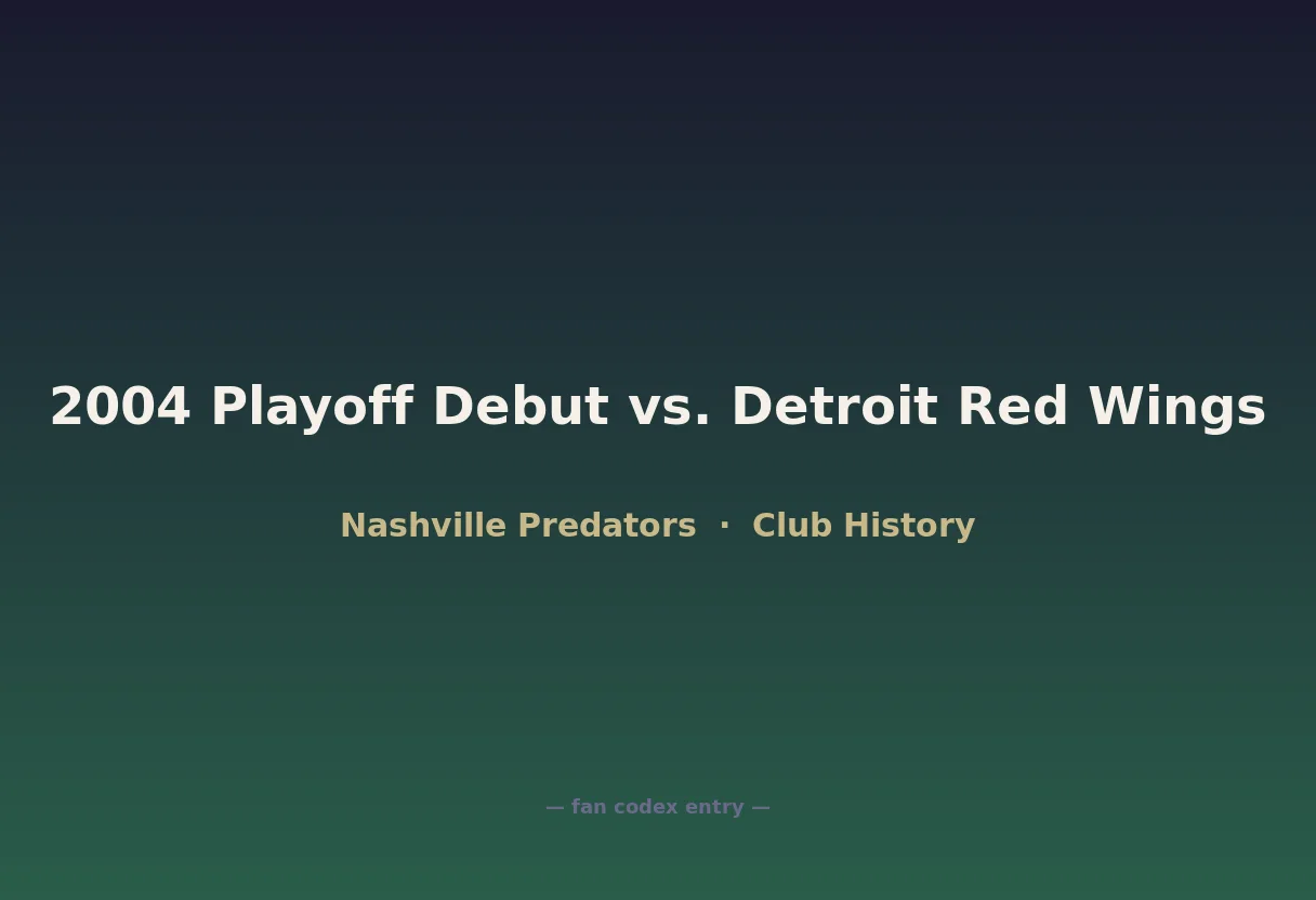 2004 Playoff Debut vs. Detroit Red Wings
