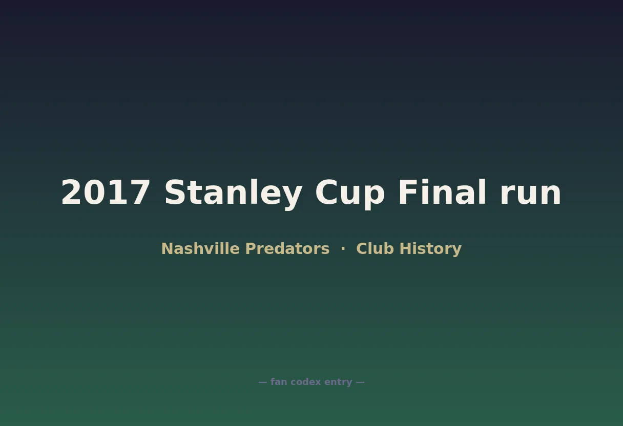 2017 Stanley Cup Final run