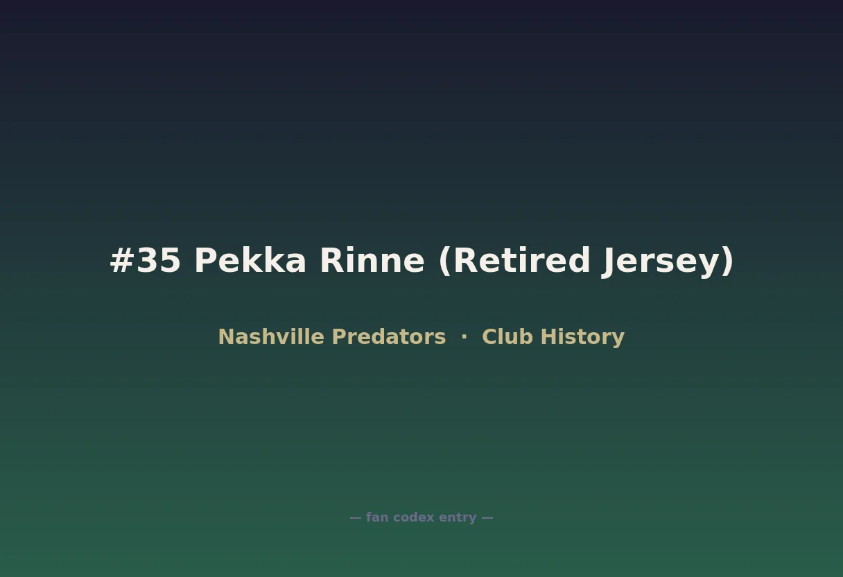 #35 Pekka Rinne (Retired Jersey)