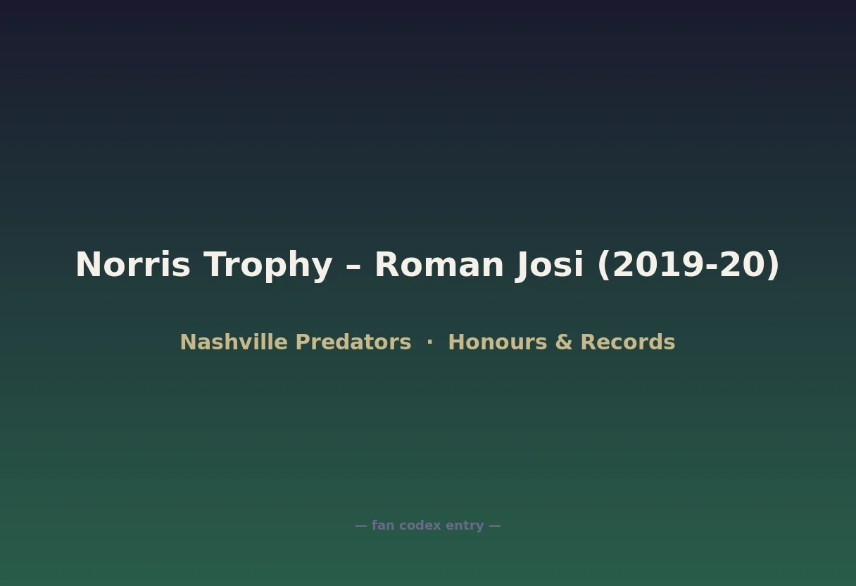 Norris Trophy – Roman Josi (2019-20)