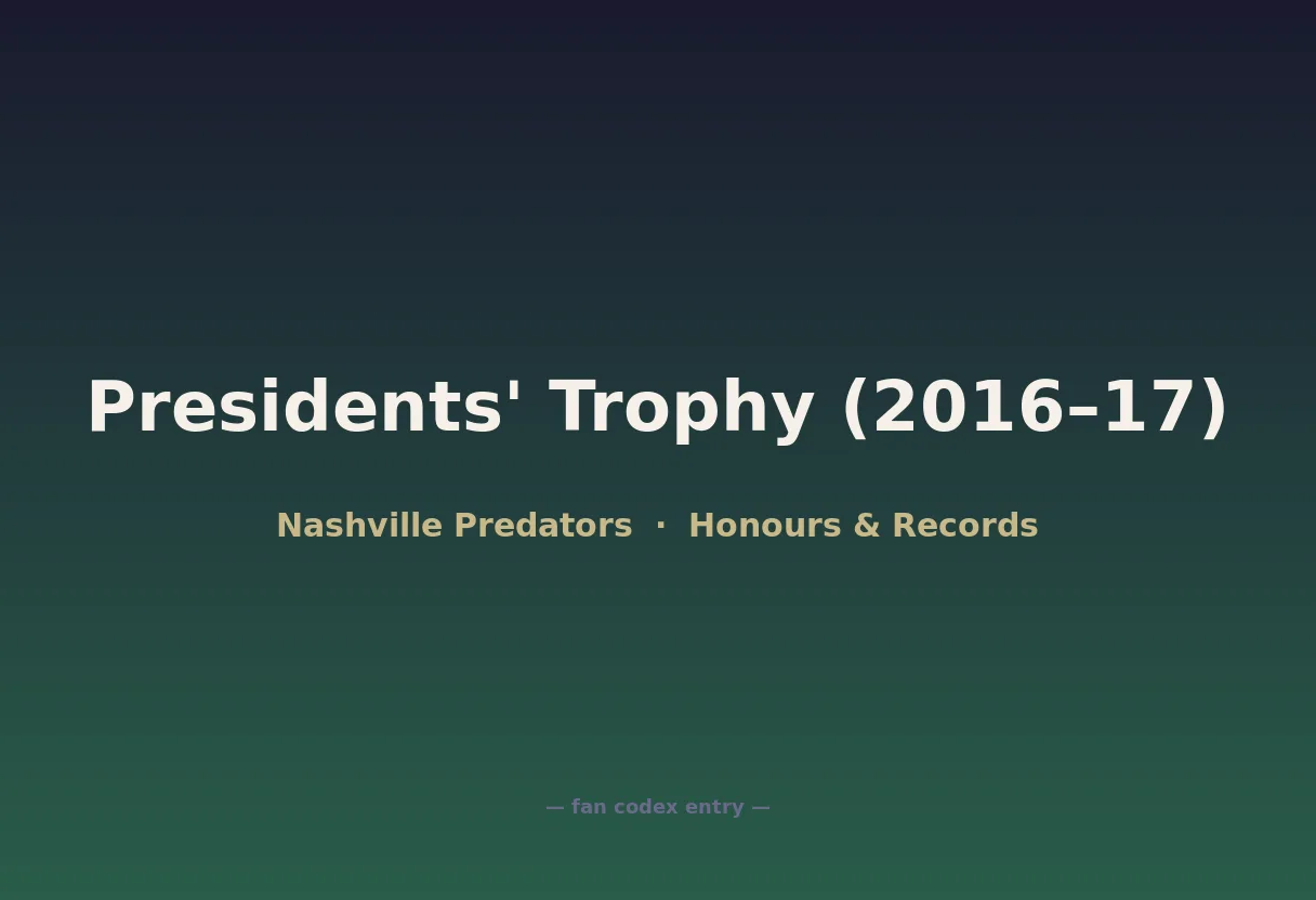 Presidents' Trophy (2016–17)