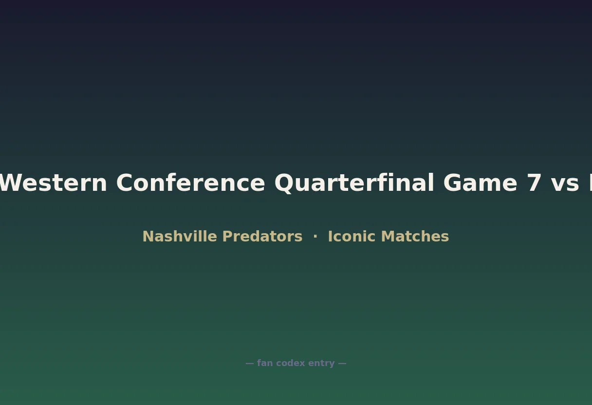 2014 Western Conference Quarterfinal Game 7 vs Ducks