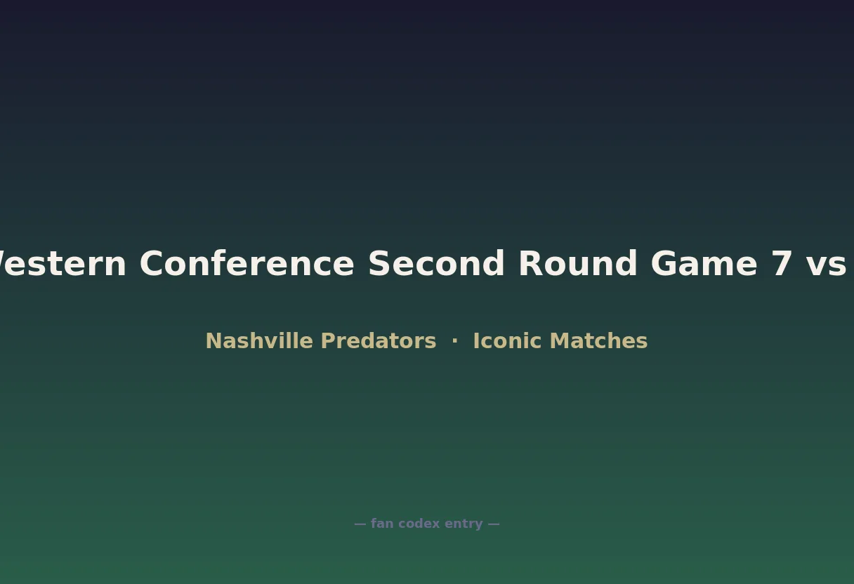 2016 Western Conference Second Round Game 7 vs Sharks