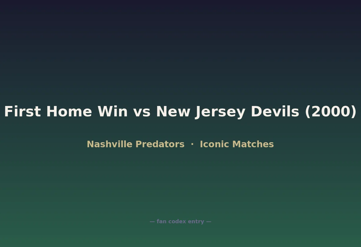 First Home Win vs New Jersey Devils (2000)
