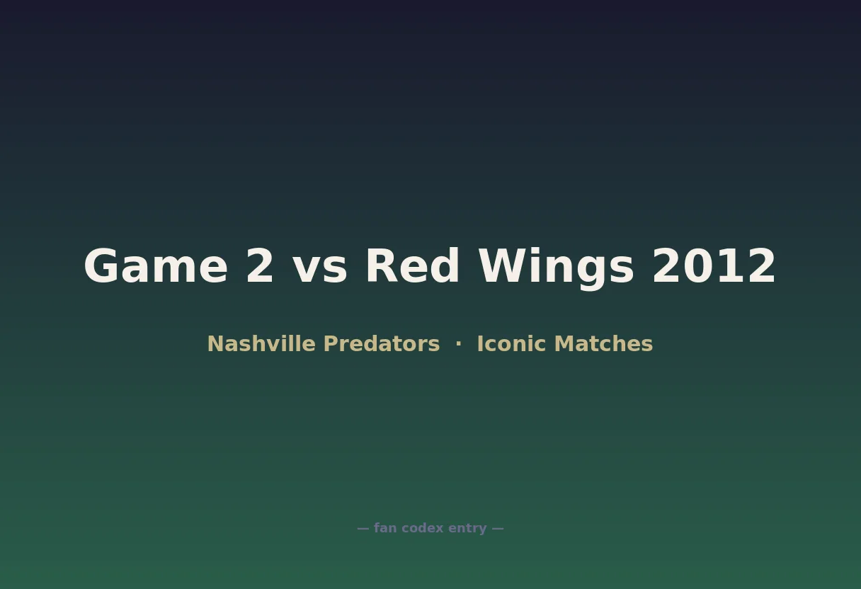 Game 2 vs Red Wings 2012