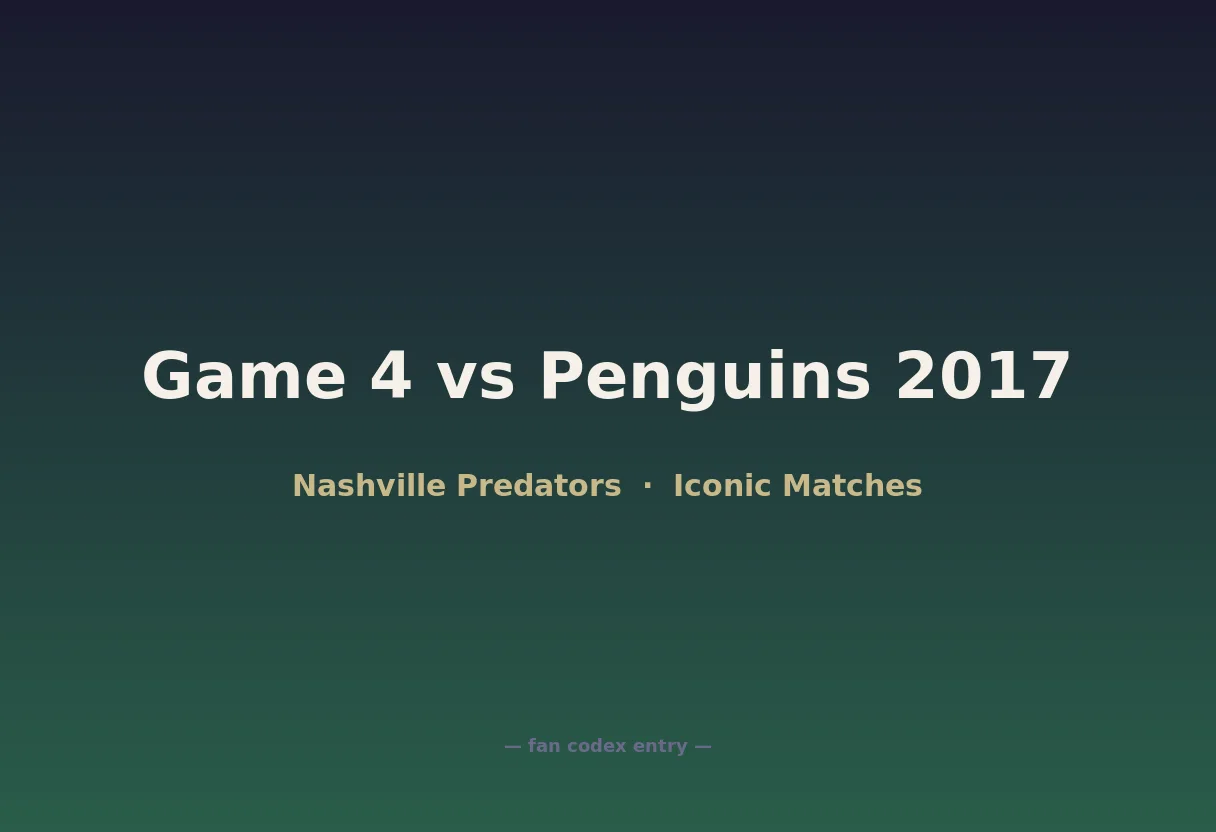 Game 4 vs Penguins 2017
