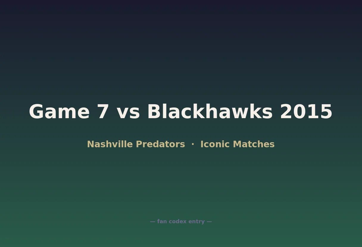 Game 7 vs Blackhawks 2015