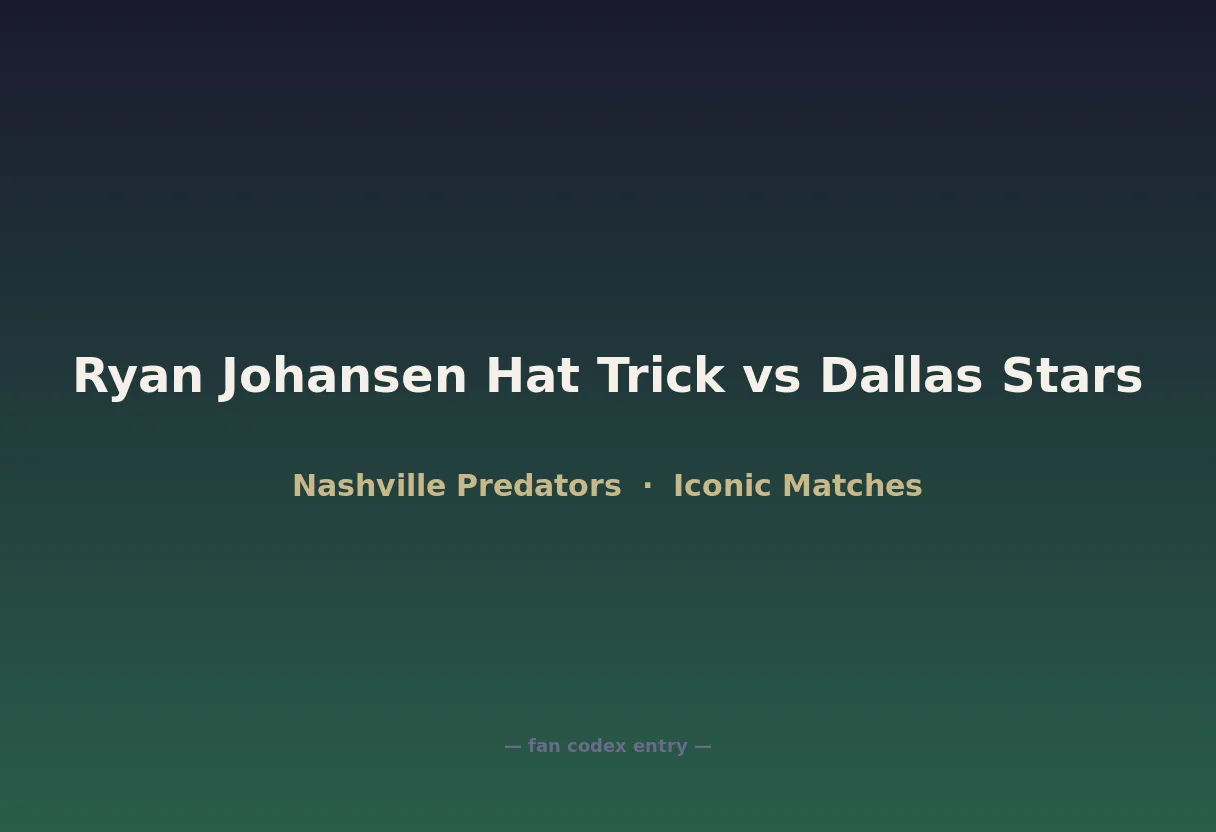 Ryan Johansen Hat Trick vs Dallas Stars